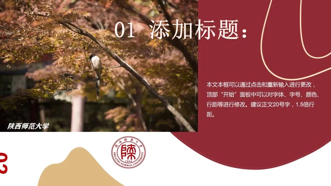 陕西师范大学高颜值ppt模板2.0来了!