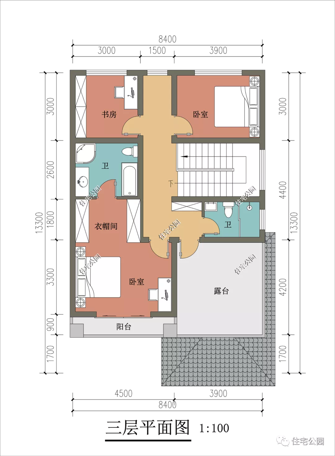 8×13米小面宽三层别墅,感受田园新生活