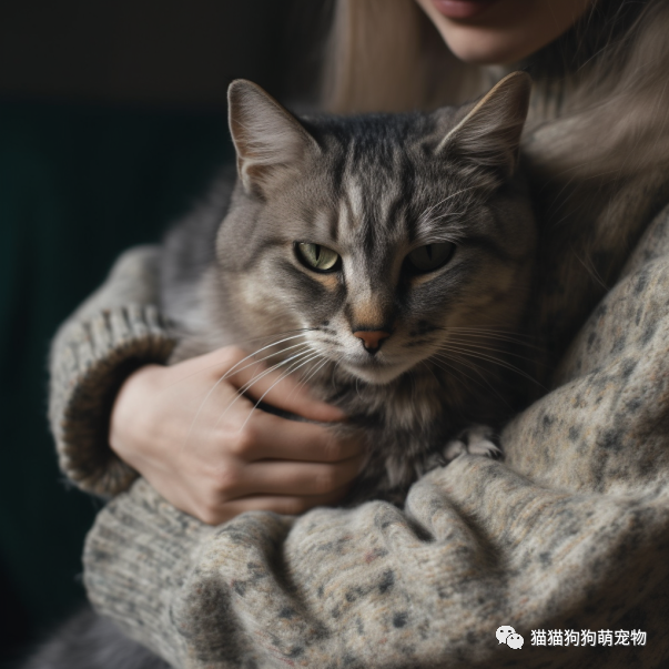 猫咪和主人亲密的图片图片