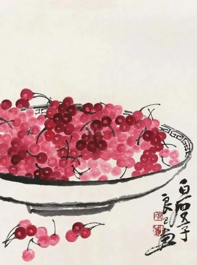 「津门网」春天最喜欢什么水果,画家画樱桃,个大,水灵,熟透了