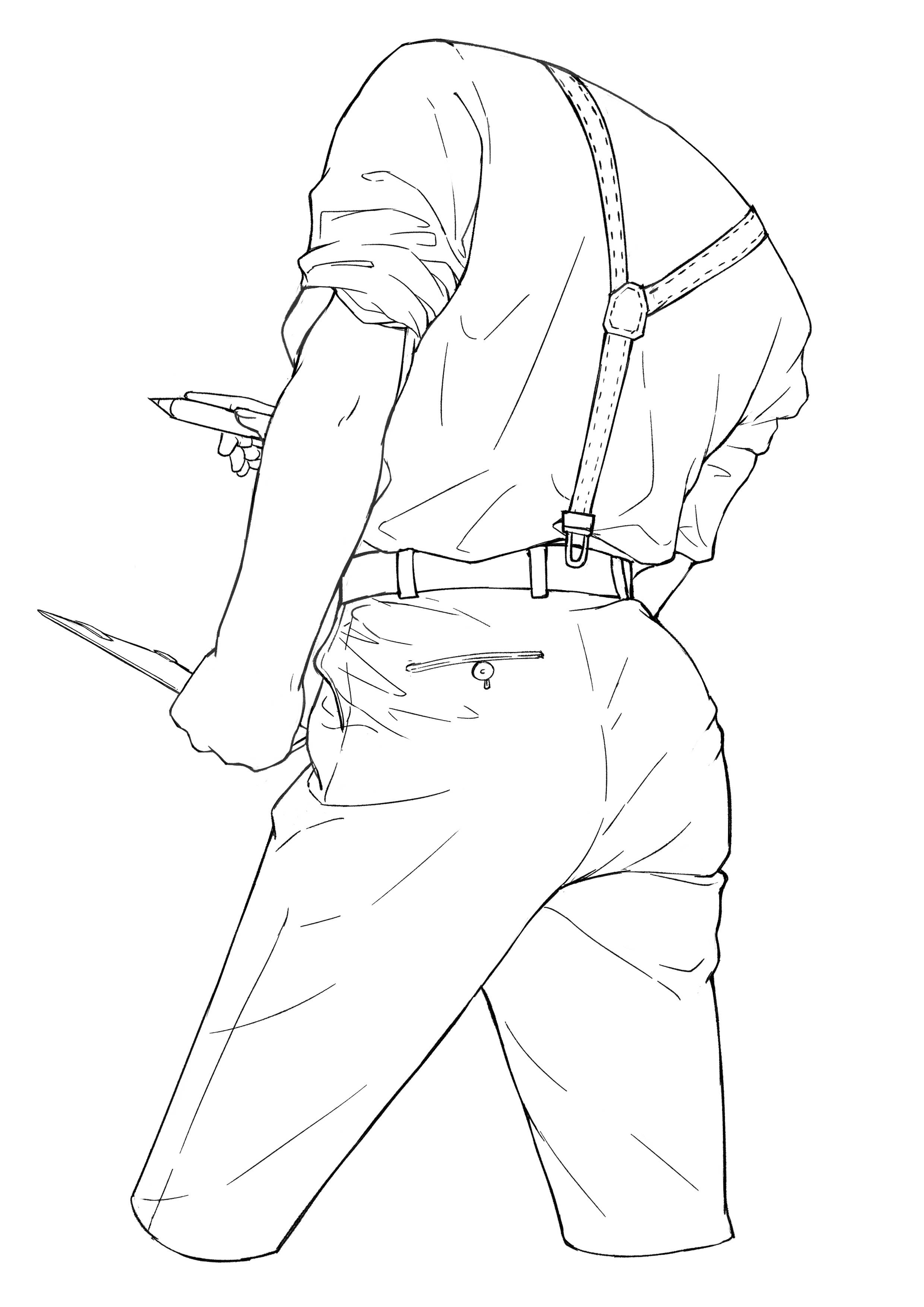 "水蜜桃"绘制教程-蓝铅笔绘画插画