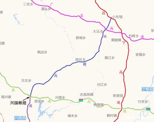 兴赣高速北延线路图图片