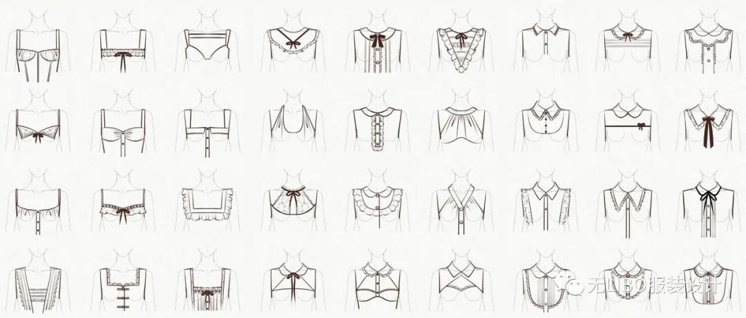 超多款女装领子设计款式图!
