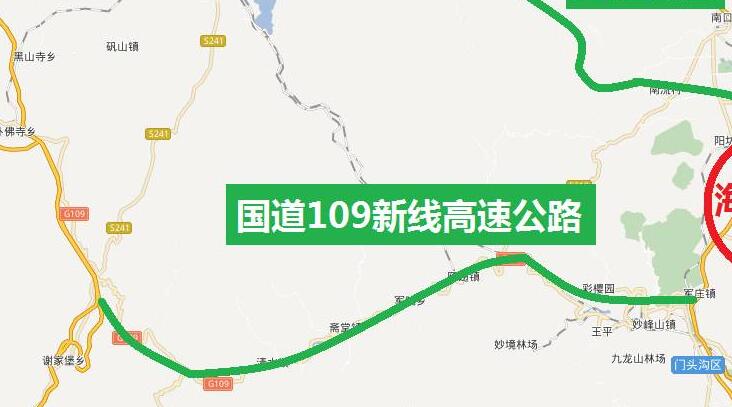 109高速路门头沟路线图图片