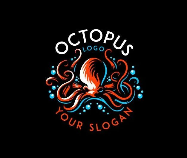 「分享」一组章鱼元素logo设计