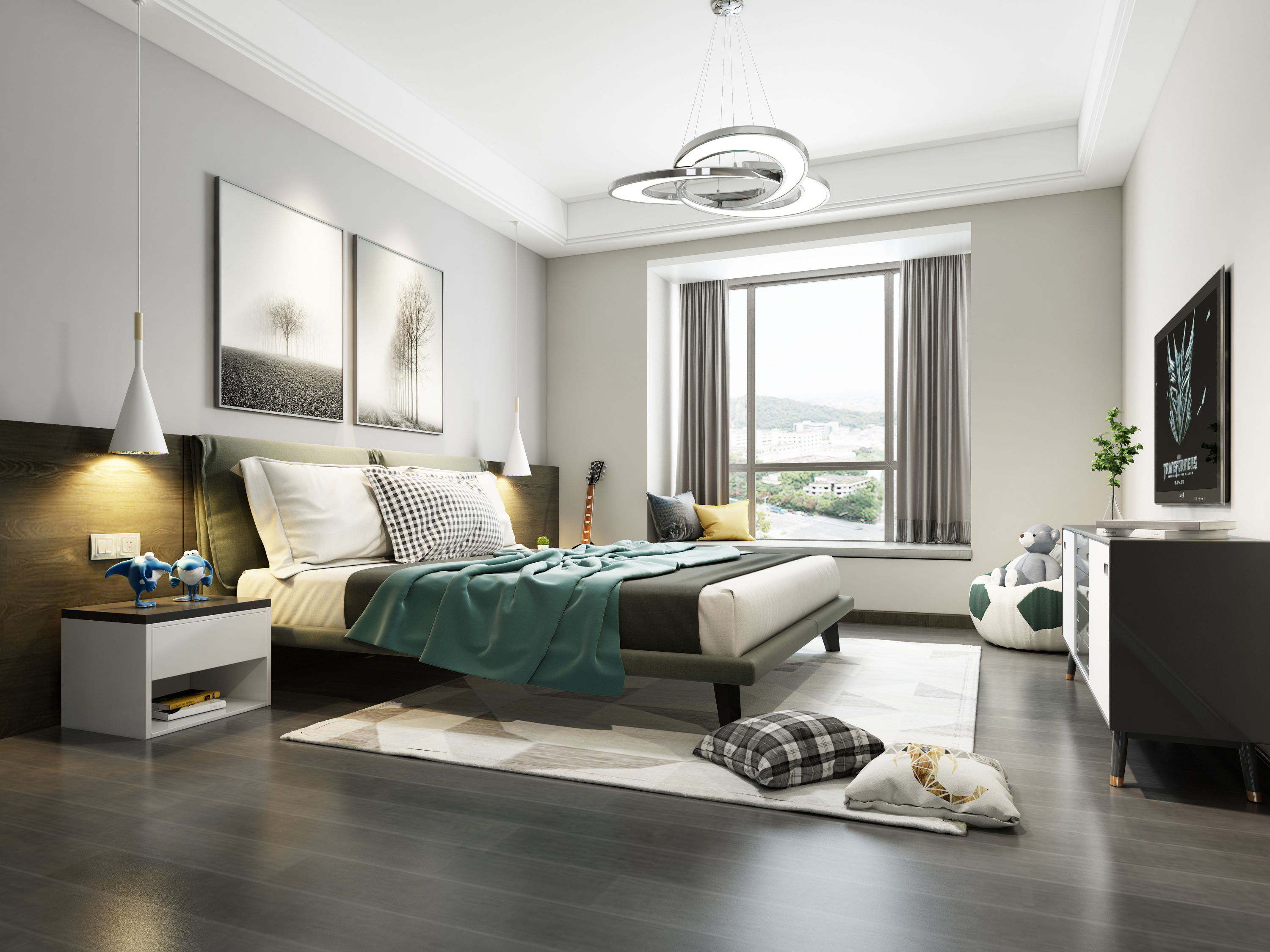 水岸青城100平米北欧装修风格效果图-满足本能和理性的需求