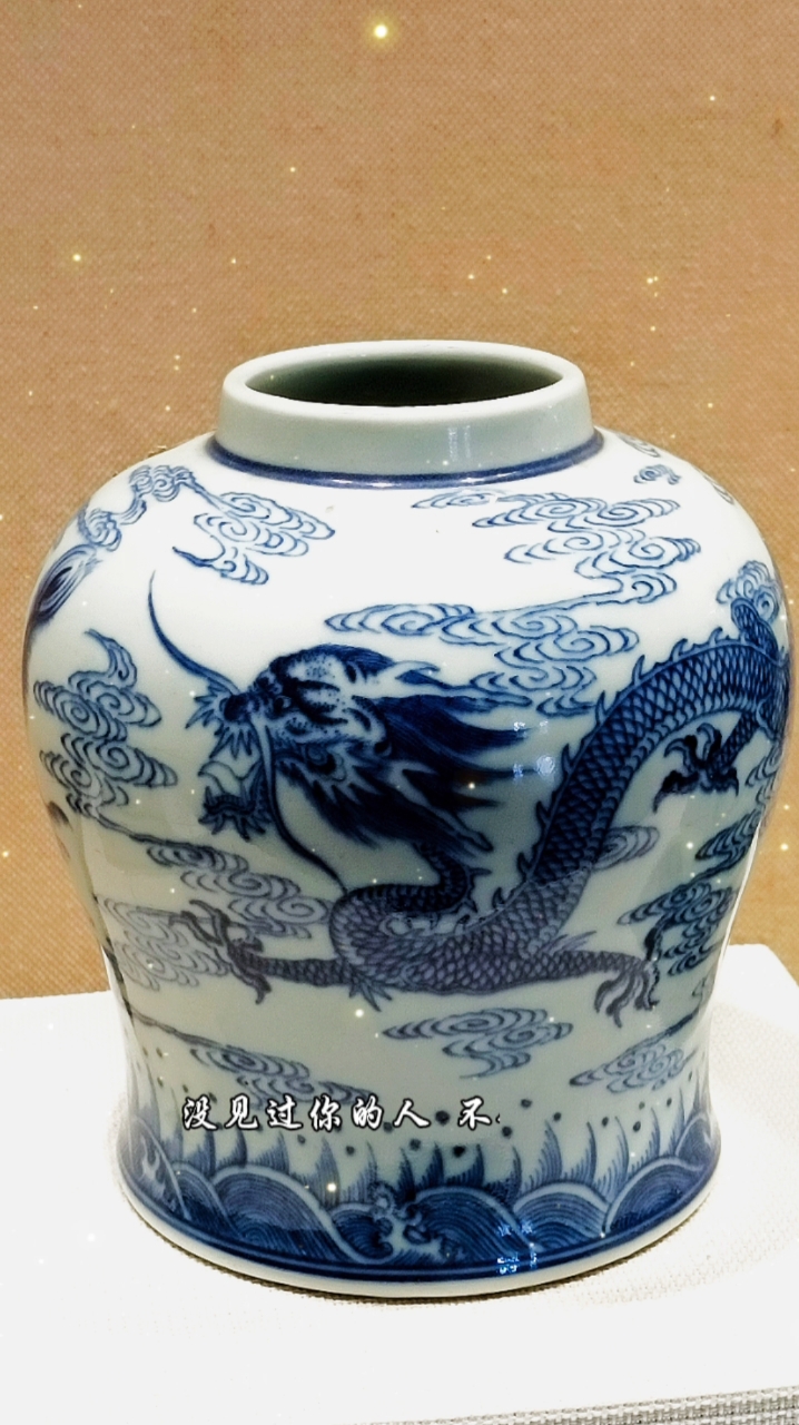 青花龙纹天字罐 清雍正