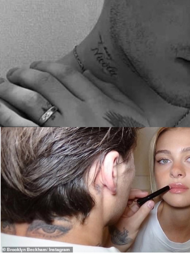 布鲁克林秀新纹身,手臂写情书,未婚妻既美又孝顺,难怪大布爱