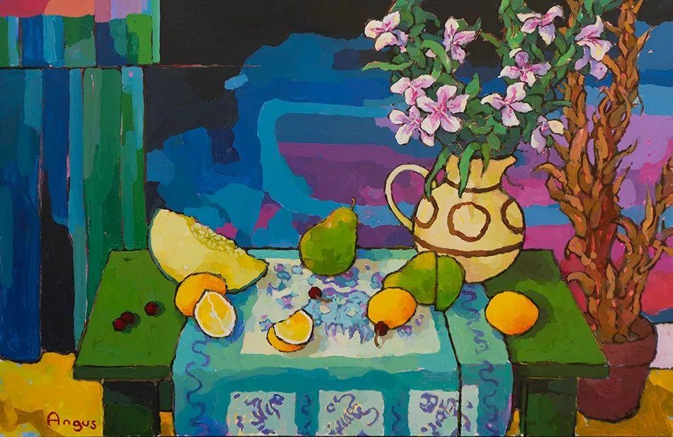 色彩明快鲜艳的后印象派画家安格斯·威尔逊油画作品︱艺术名画