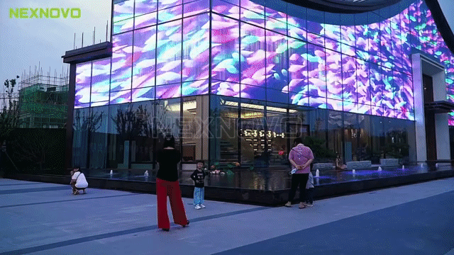 玻璃幕墙合集|晶泓led透明屏——让广告与艺术融入建筑