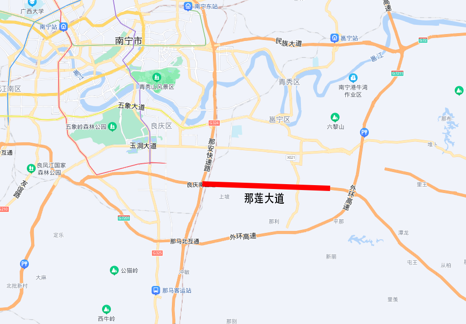 南宁市四环一级公路图图片