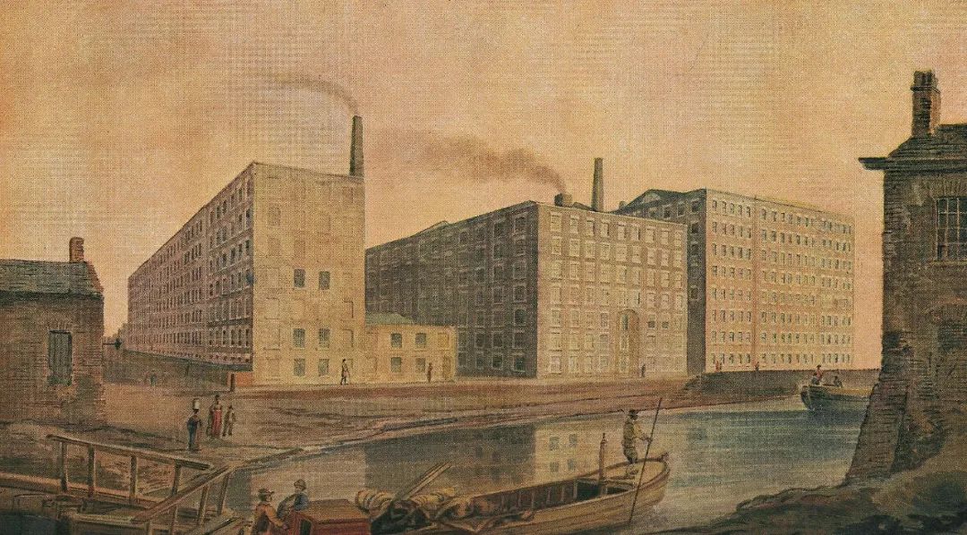 1820年的曼彻斯特纺织厂,来自:维基百科
