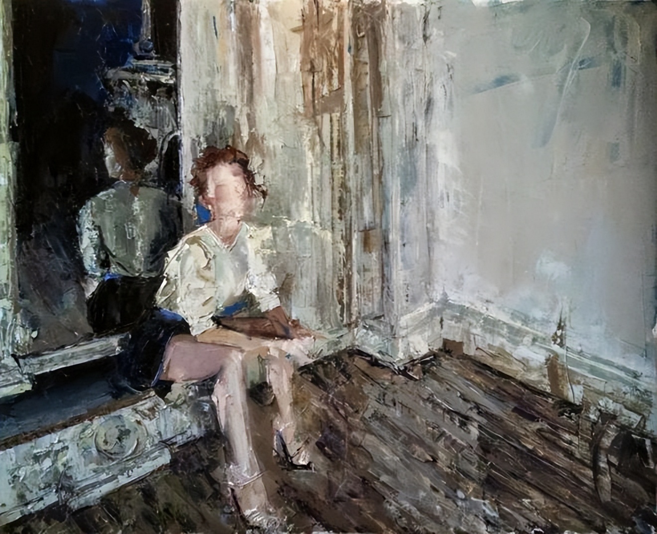 大色块朦胧性感的抽象人物油画︱法国具象画家范妮·努什卡·莫罗