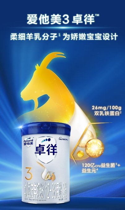 新国标羊奶粉排行榜10强"洗牌",爱他美卓徉强势登榜