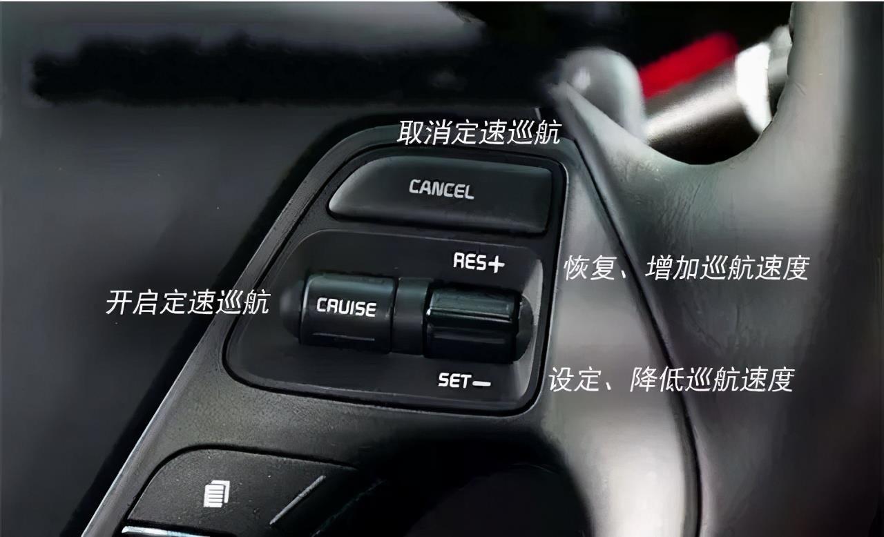 方向盘上的set,res和cnl按键,都代表什么意思?看完就懂了