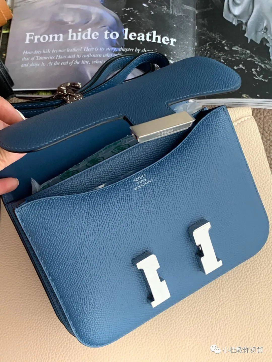 爱马仕hermes康康constance原版epsom皮大象灰单肩包全方位评测