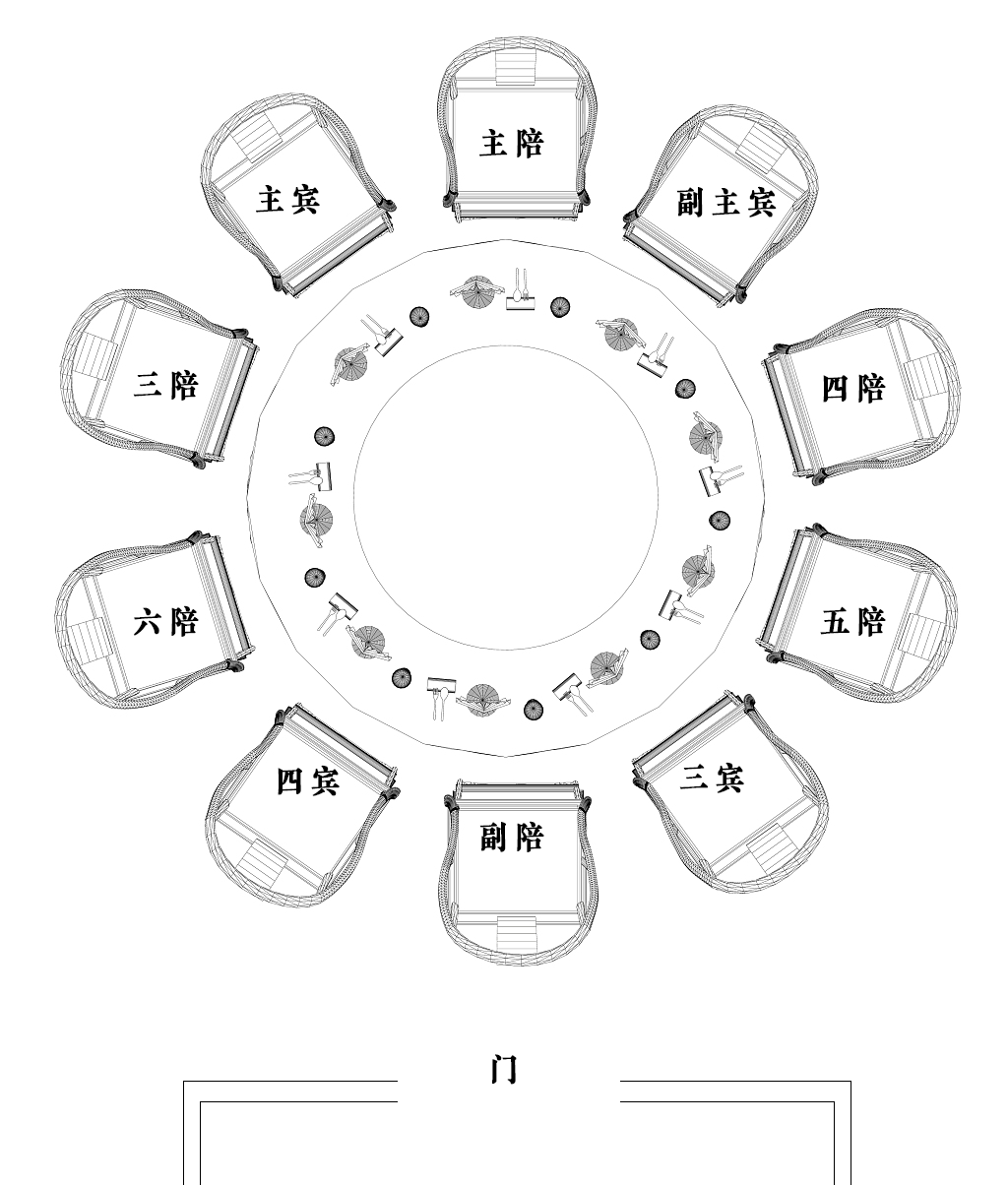 酒桌位置图图片