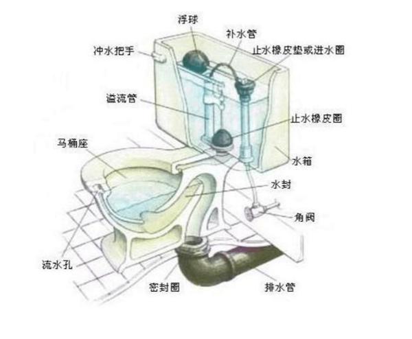 坐便器供水原理图图片