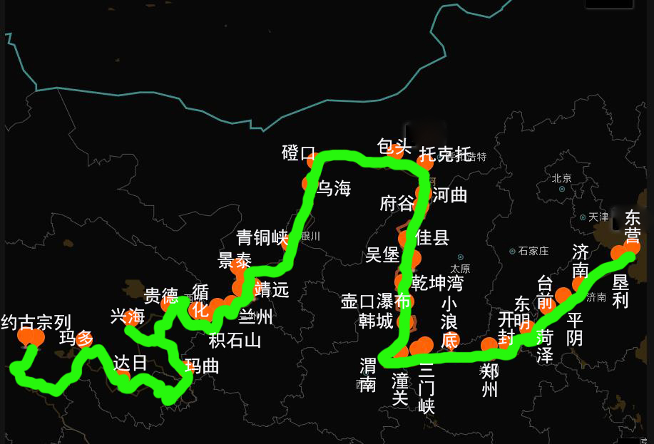 陕西沿黄观光路,自驾游线路图,100多个景点推荐
