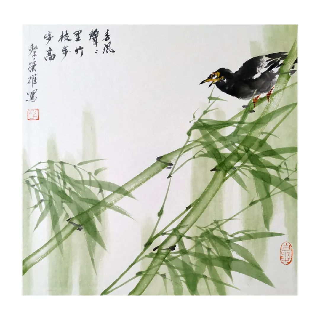 朱荣耀《壬寅新春,竹报平安》系列小品