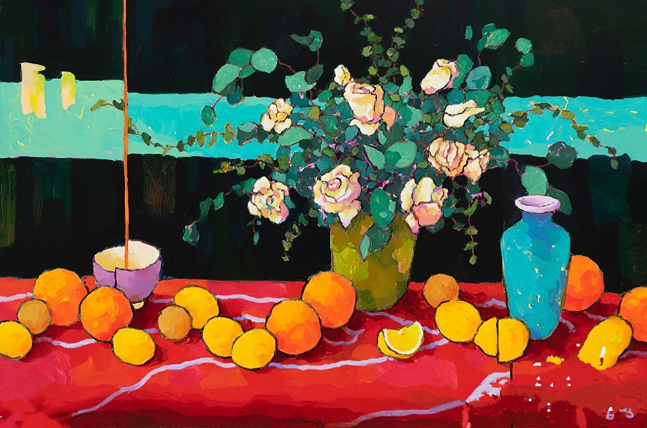 色彩明快鲜艳的后印象派画家安格斯·威尔逊油画作品︱艺术名画