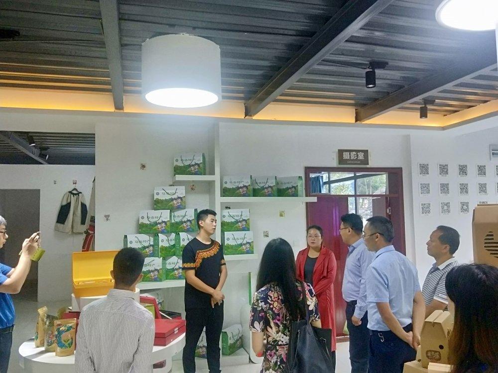 山东凤岐茶社到我县电商创新创业中心开展产业扶贫调研