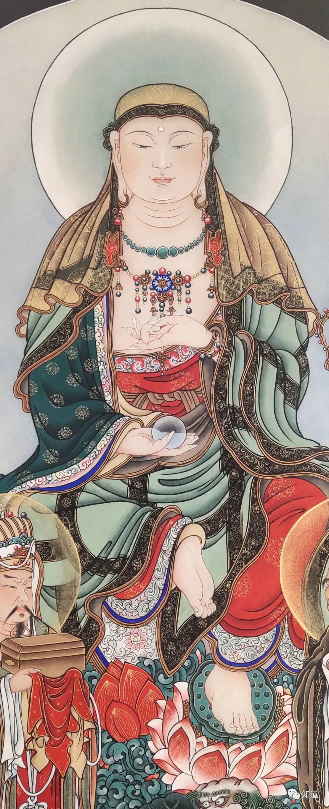 知道书画丨郑小语佛画 《地藏菩萨》