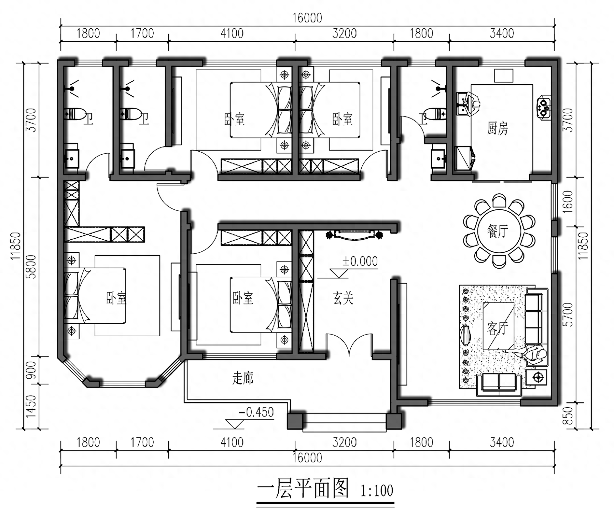 农村6×16米户型图图片