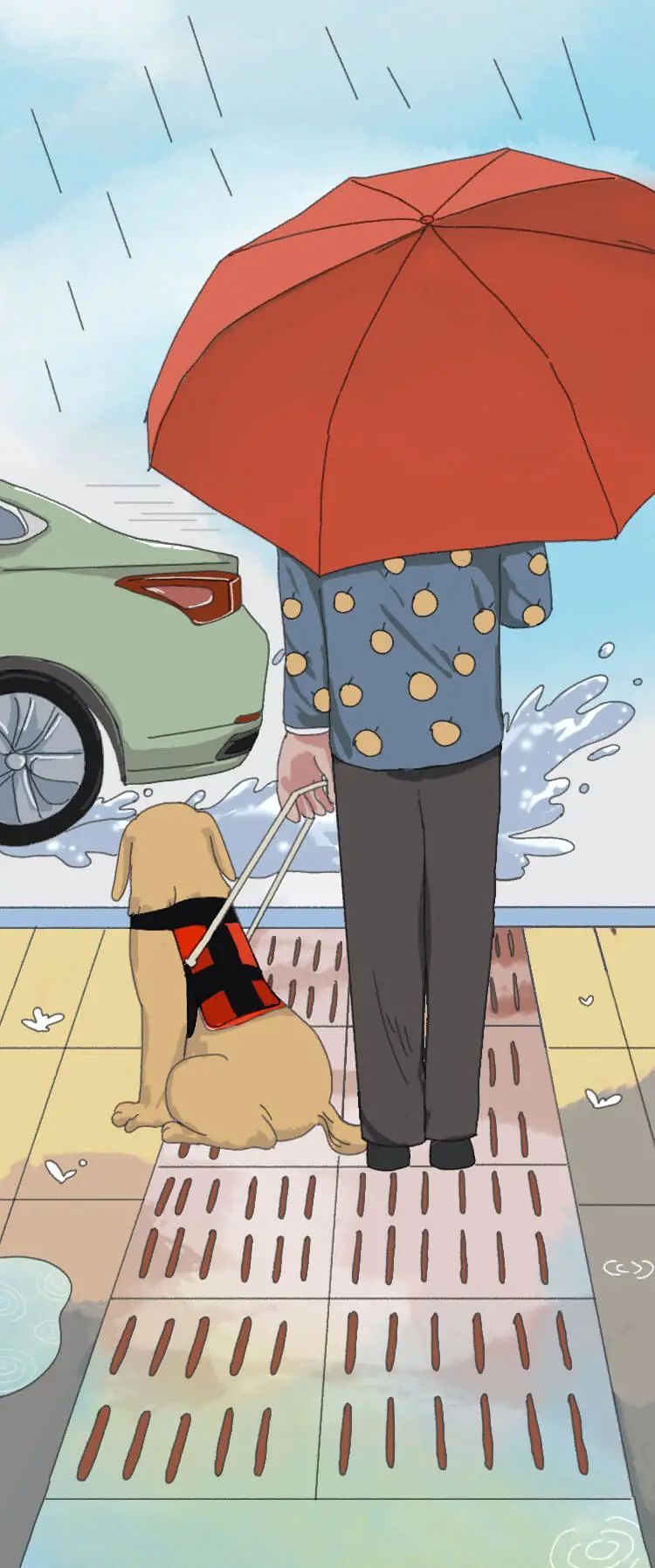 "那只导盲犬,哭了…"