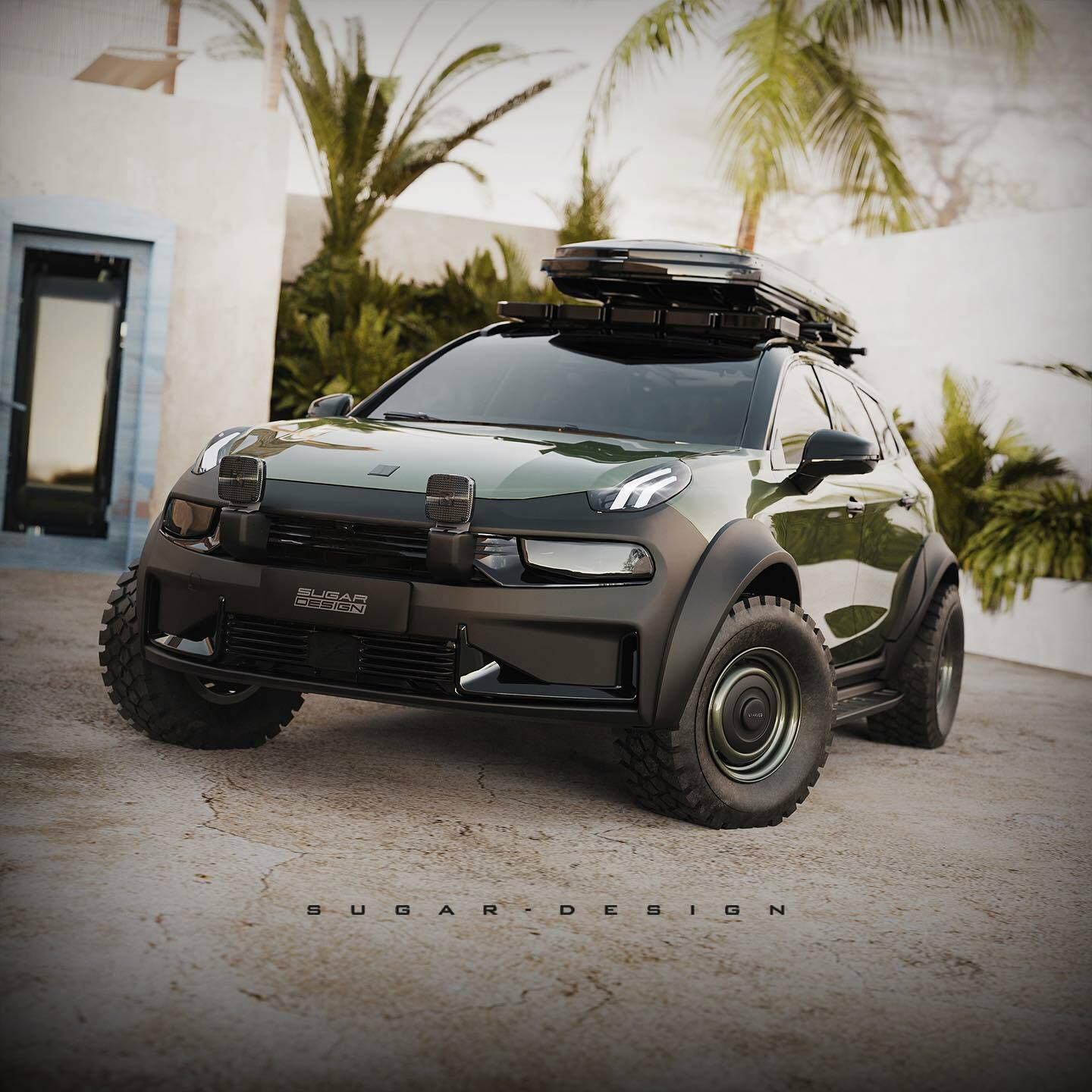 领克推出一款越野车和坦克300竞争怎么样?领克越野车渲染图曝光