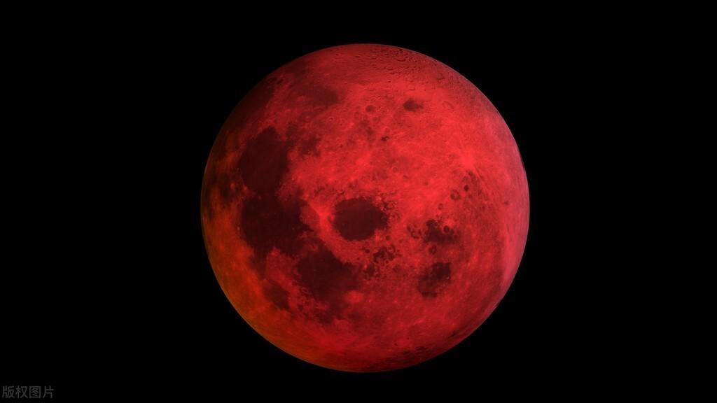 红色的月亮真实图片
