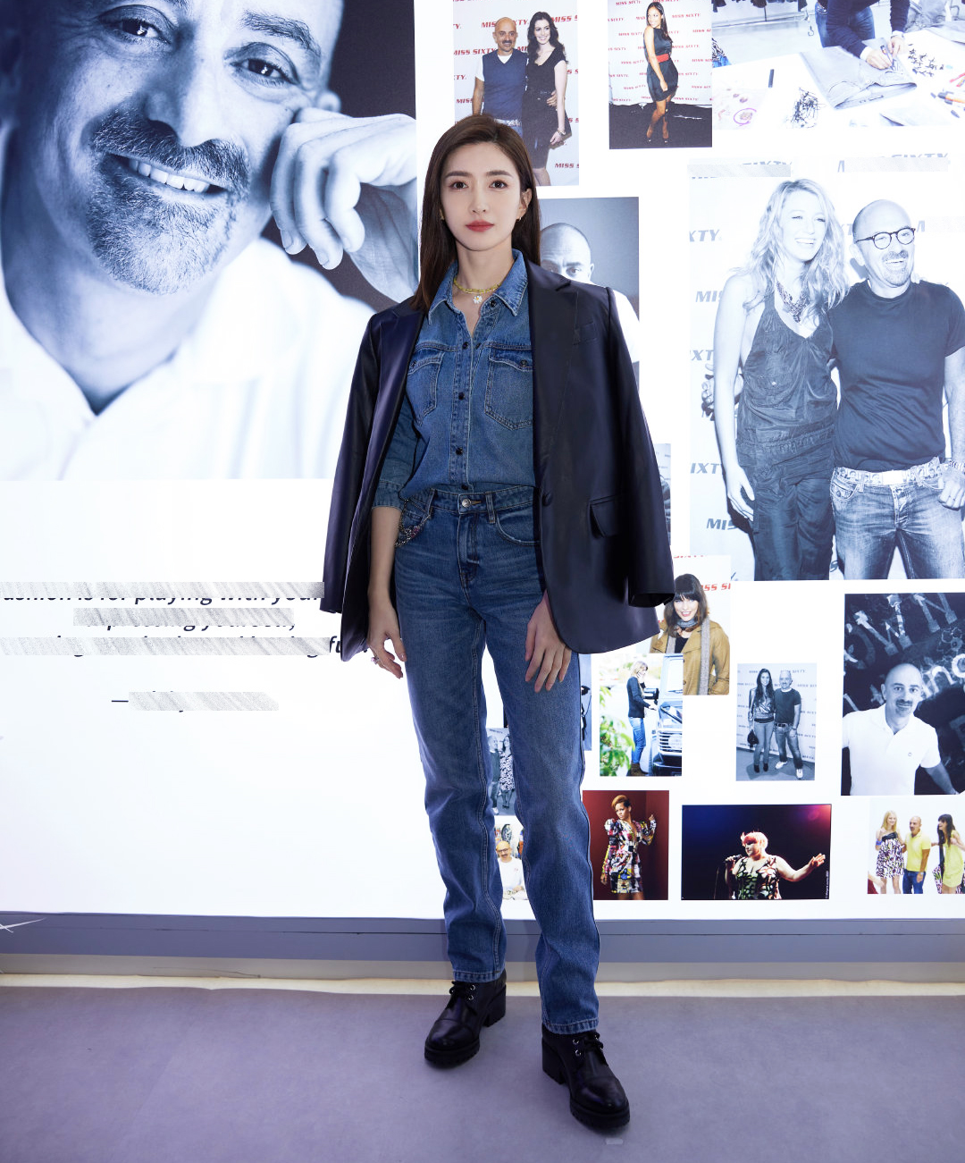 女明星秋冬牛仔裤穿搭示例:江疏影飒酷,曾黎妩媚,刘令姿前卫