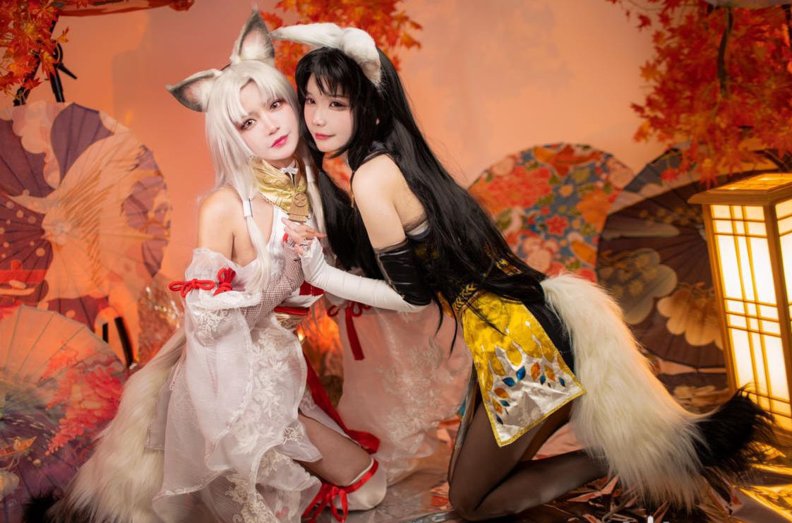 永劫无间:cos大赛惊现双子姐妹花?黑丝和白丝集合,真太顶了!