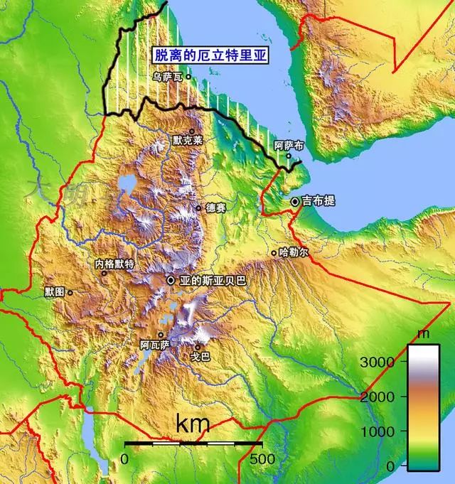 厄立特里亚地理位置图片