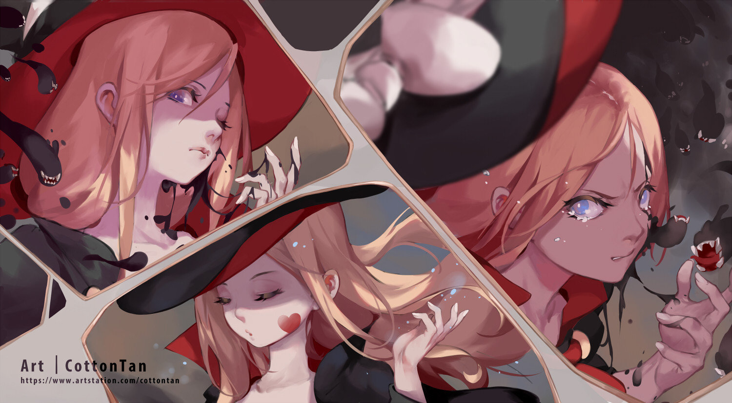 浓郁的日韩风格人物插画明艳的色彩和恰到好处的构图