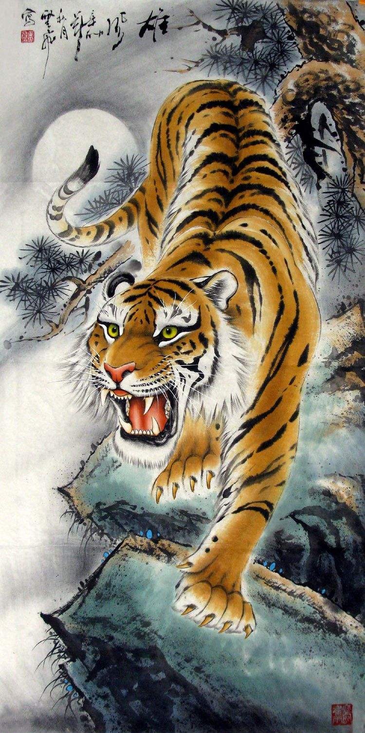 虎画不能随便挂,你知道"上山虎"和"下山虎"的区别吗?