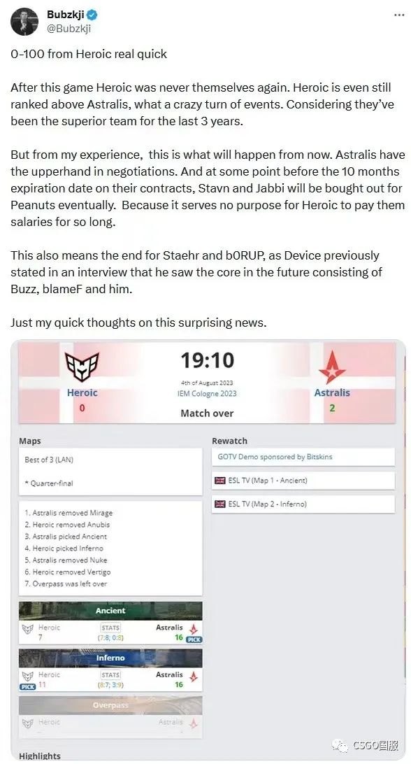 【丹麦甄嬛传上演,Heroic下放两名大腿】