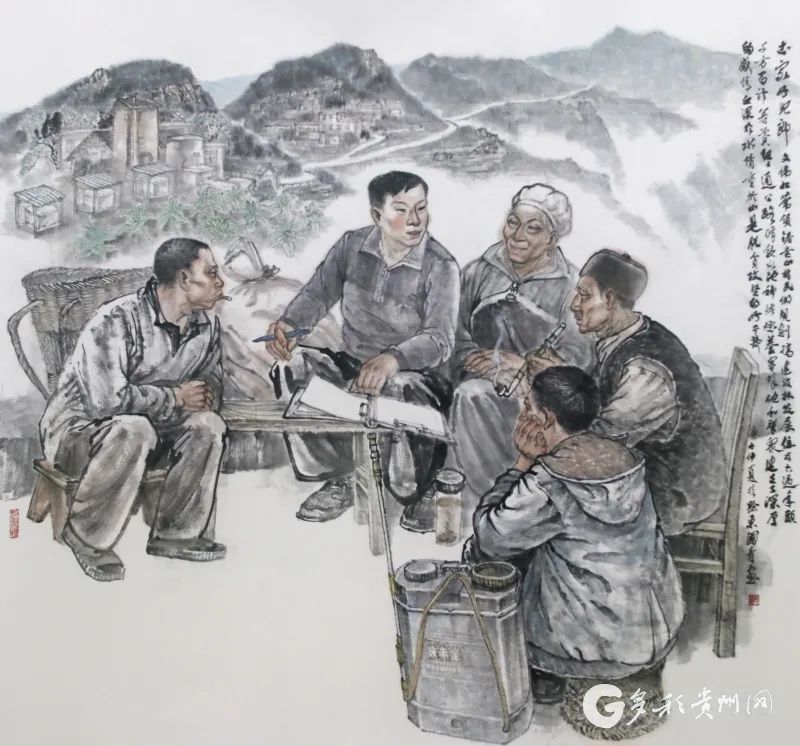 脱贫攻坚国画作品欣赏图片