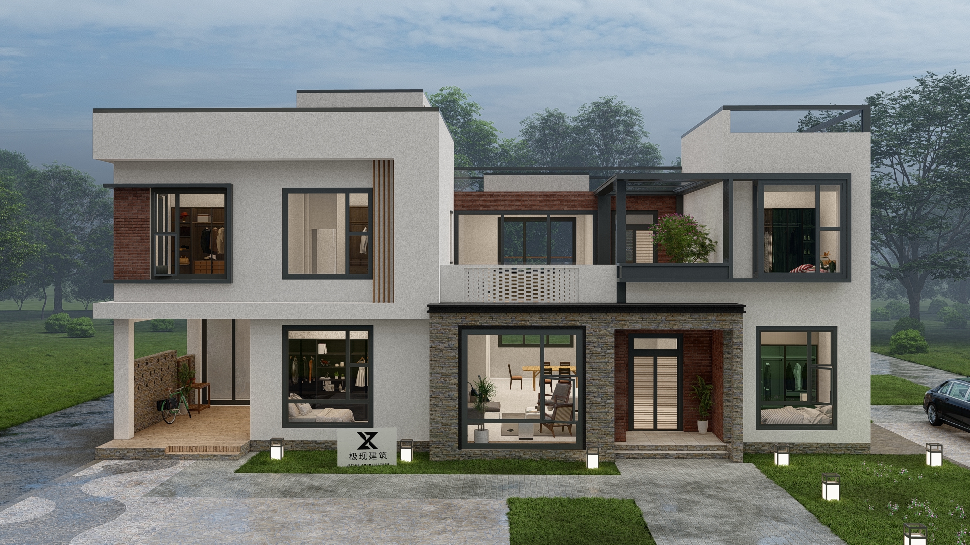 广东惠州丨大面宽现代风格二层别墅