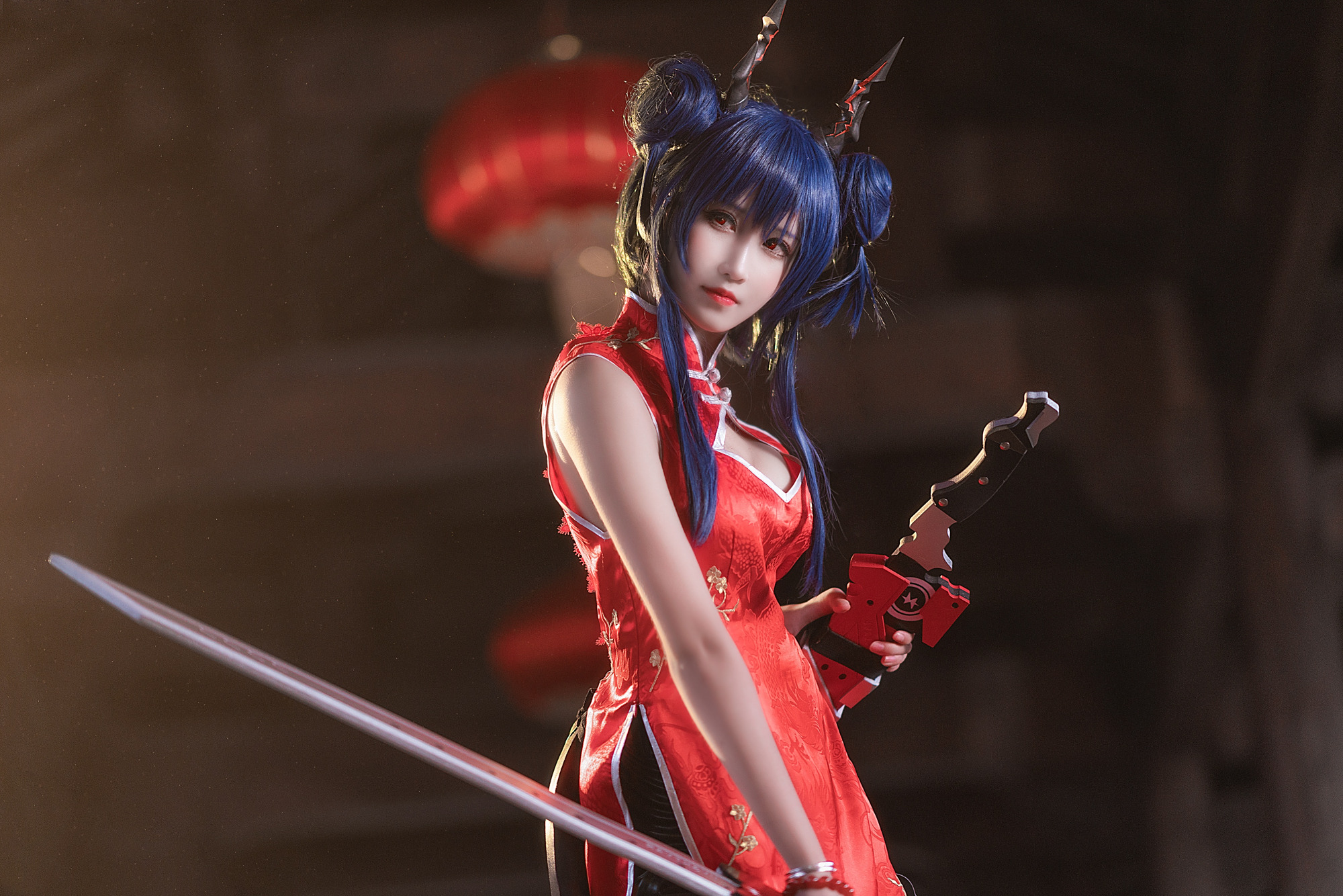 美图鉴赏:明日方舟陈-旗袍