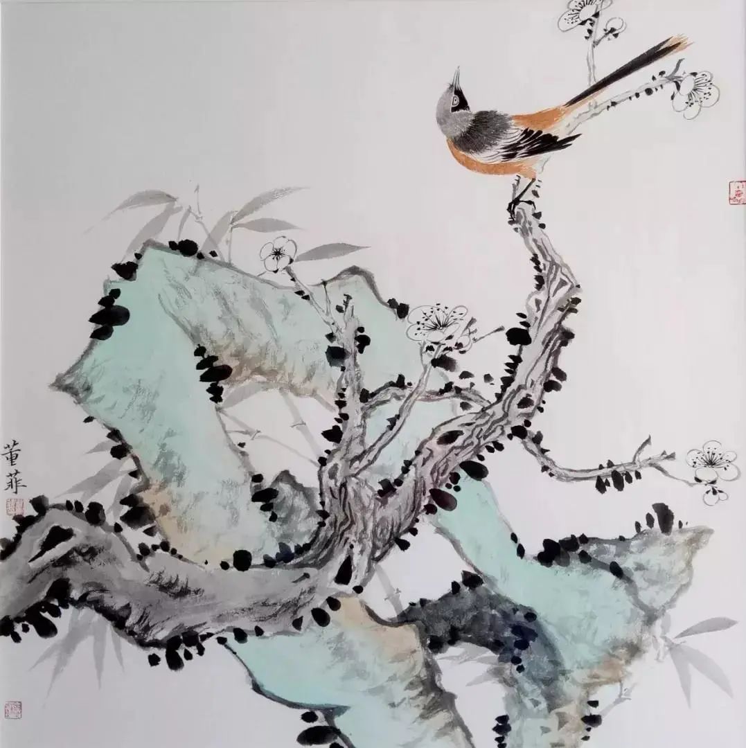 女画家董菲工笔花鸟画作品欣赏