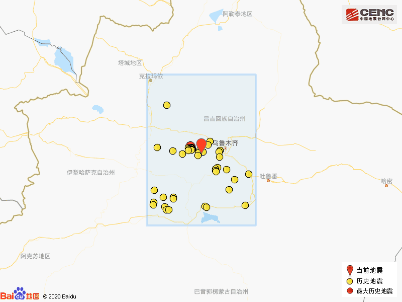 新疆昌吉州呼圖壁縣發生3.0級地震