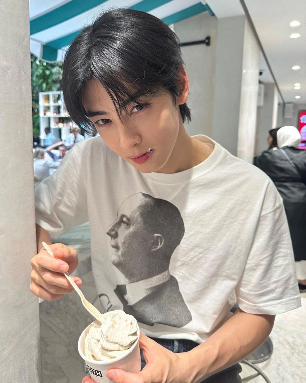 0629|车银优ins更新 和男友吃冰激凌即视感 啊啊啊啊啊好美好媚 吃个
