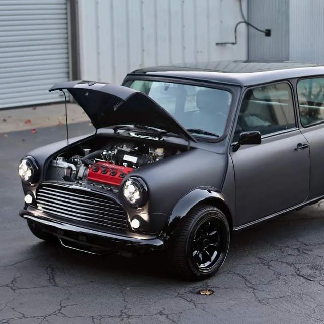 精致绝伦的老mini改装,本田发动机安排上