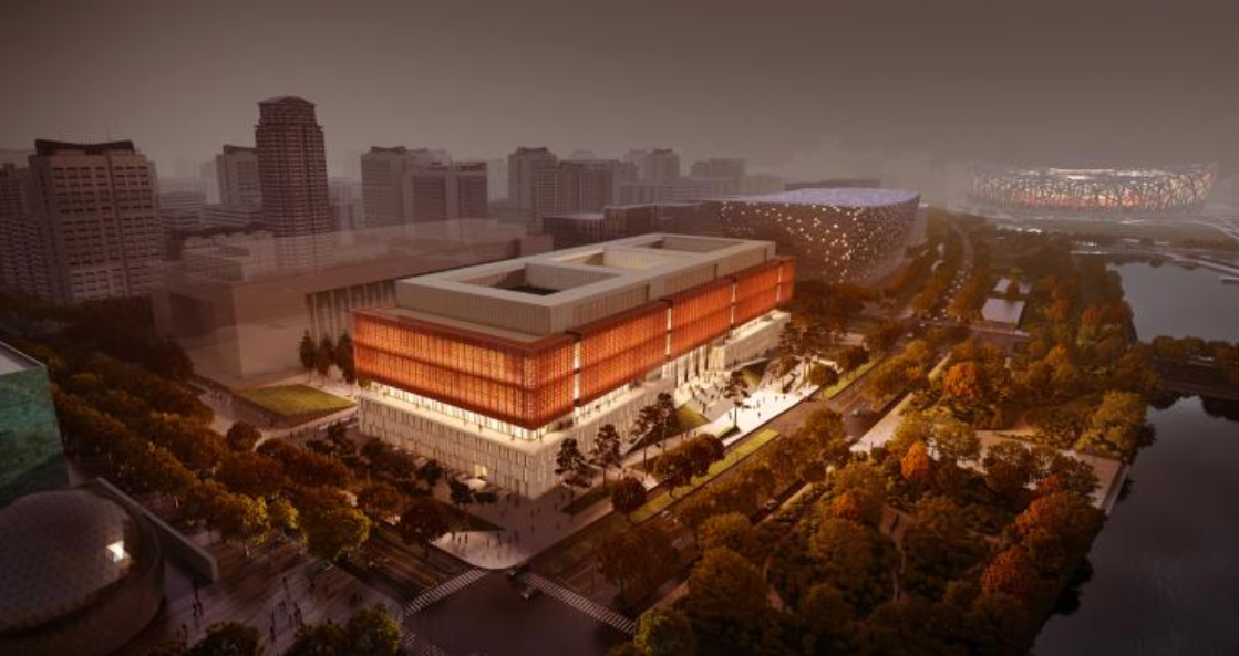 中国工艺美术馆|漂浮在空中的百宝阁！中国工艺美术馆结构封顶，明年5月亮相