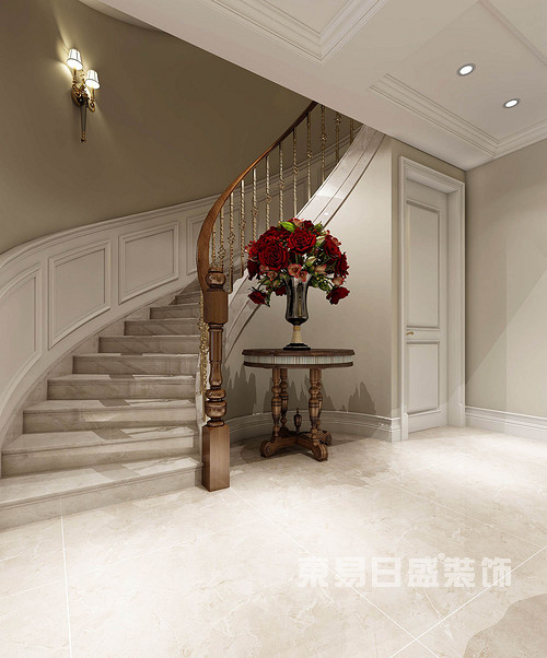 泰盈九如溪谷260平美式风格联排别墅装修效果图