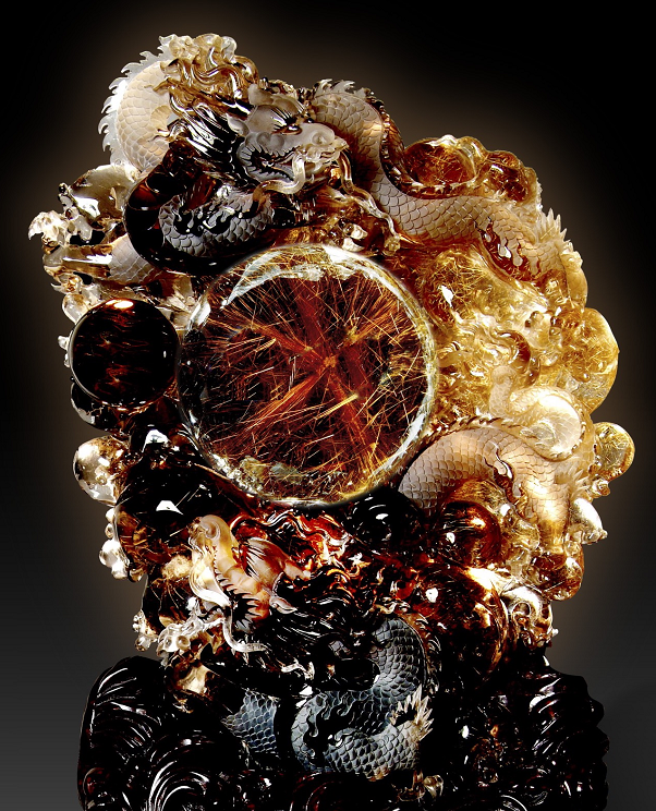 天然水晶雕刻《盛世金龙》荣获2023年度天工奖金奖