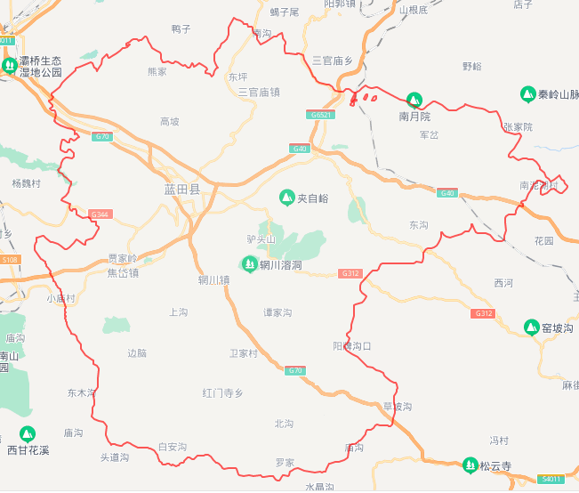 蓝田县地图高清版大图图片