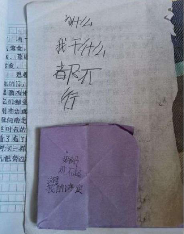 小学生上吊身亡图片