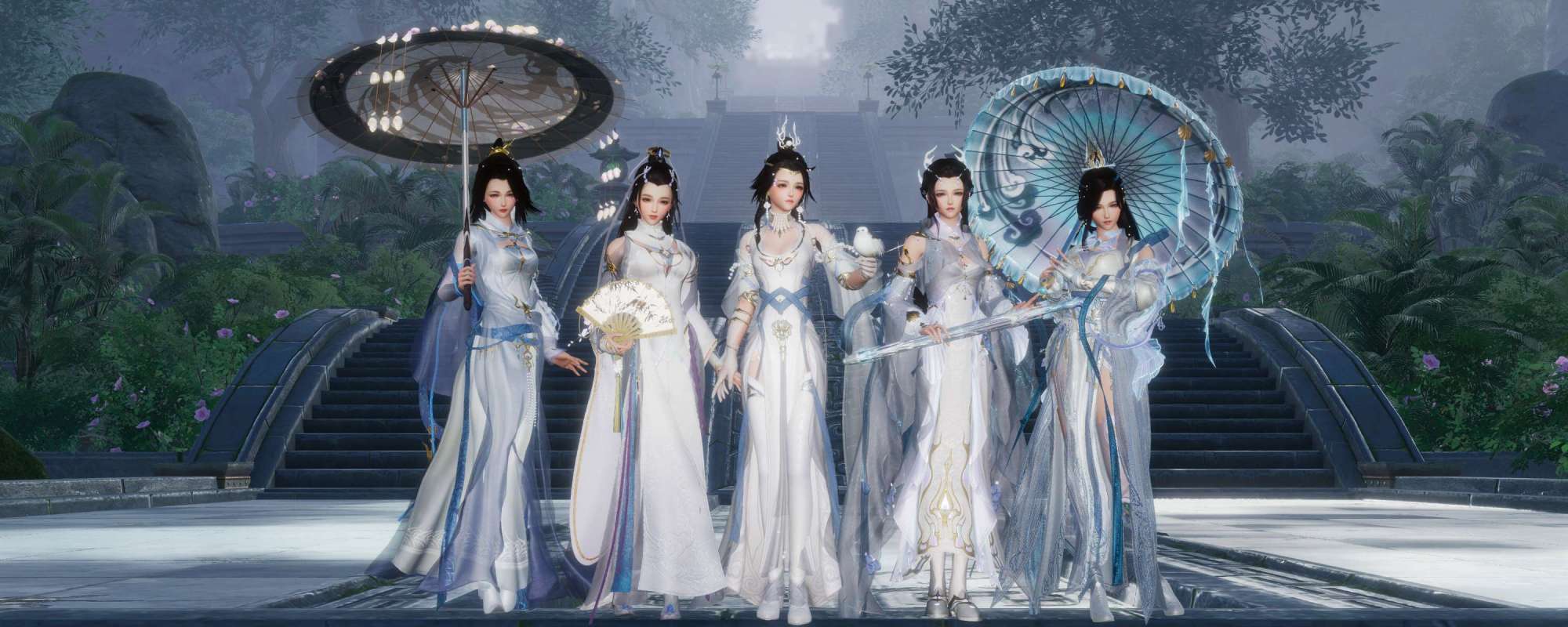 剑网3蓬莱伞娘全偏色校服汇总